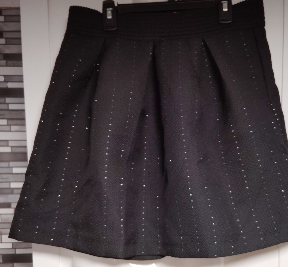CAMAIEU Gold Specks Pleated Skirt Sz-12